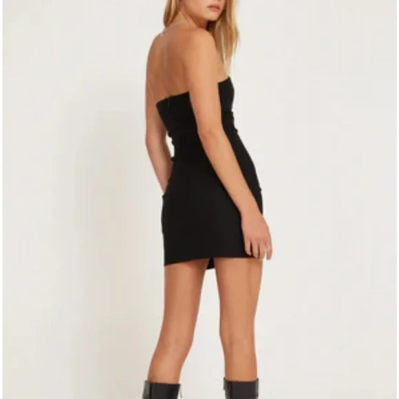 Motel bandeau black cut out mini dress - Picture 3 of 10